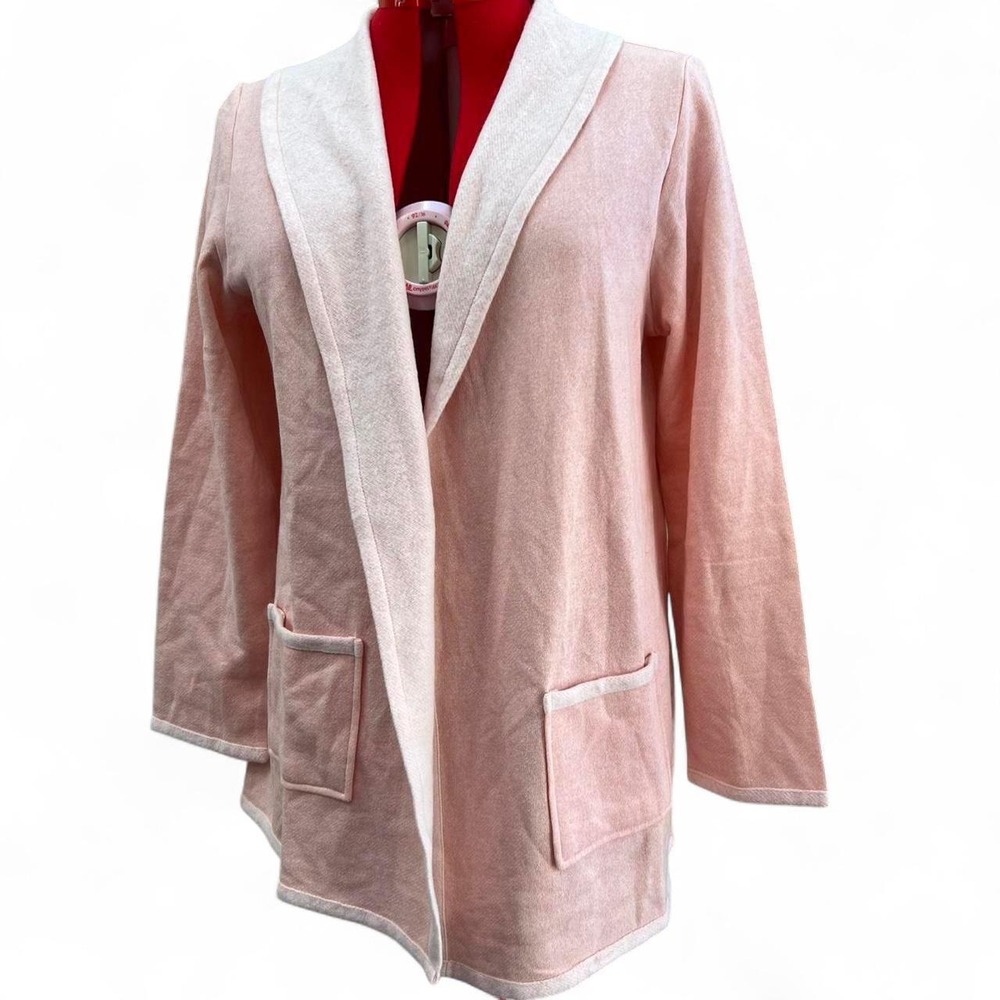Koolaburra by Ugg Peachy Pink Open Front Cardigan Shawl With Pockets 1X